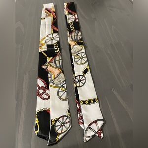 Multi-functional Skinny Silky Scarfs (2 scarfs)